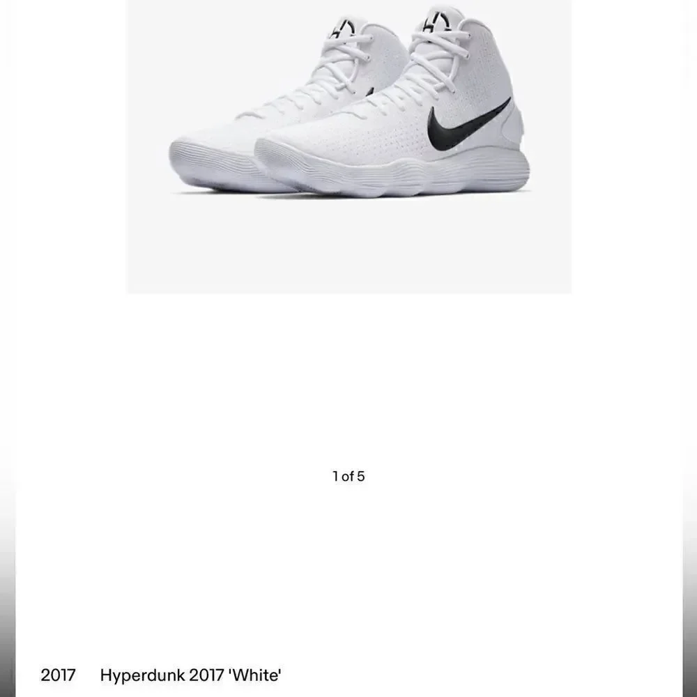 Nike 2017 Hyperdunk Classic White 897808-100 Men’s Size 14